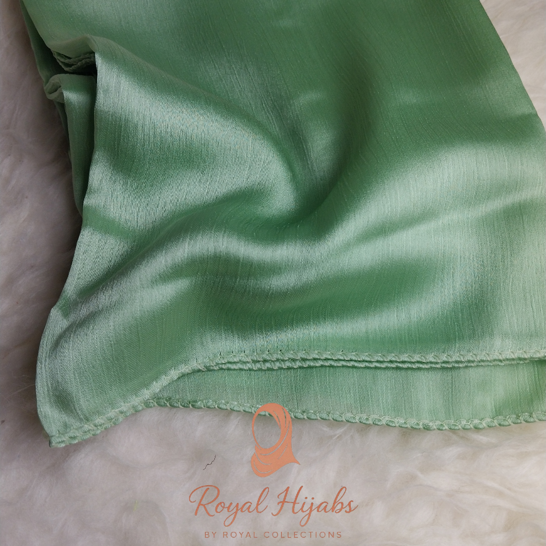 Crinkle Silk Hijab - Pista