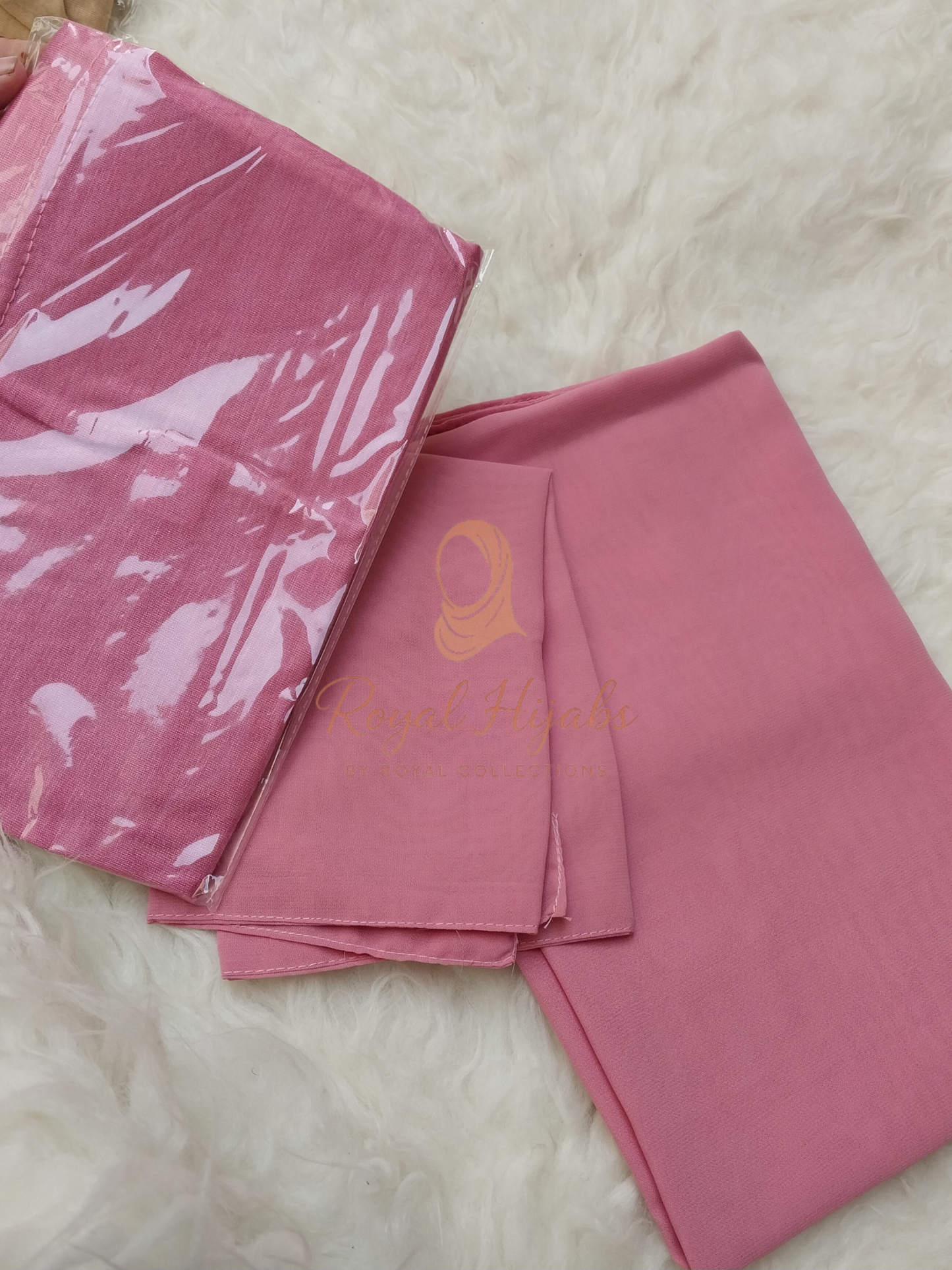 Hijab Naqab & Cap Matching set - Pink