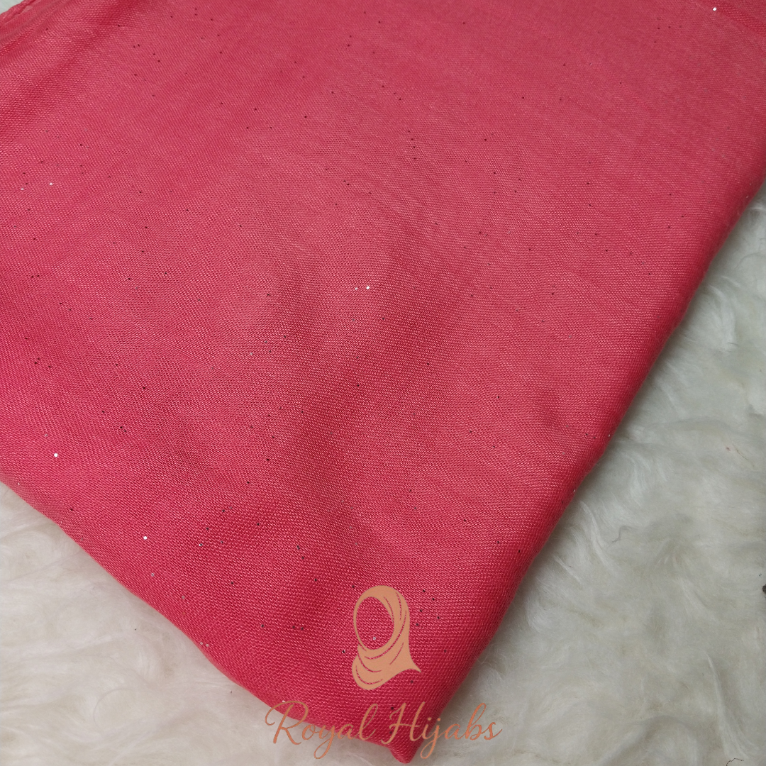 Glitter Lawn Hijab - Red