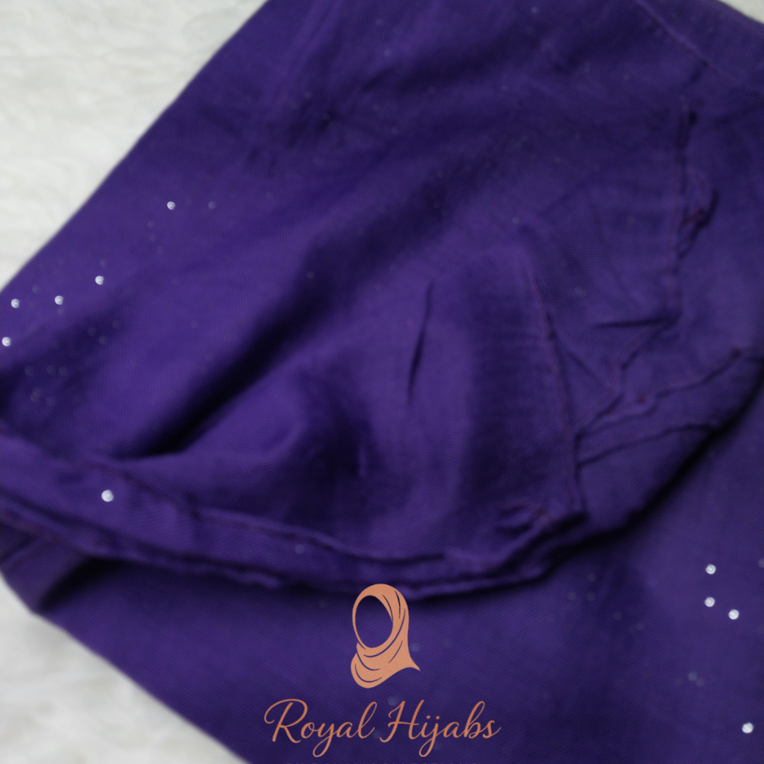 Glitter Lawn Hijab - Purple