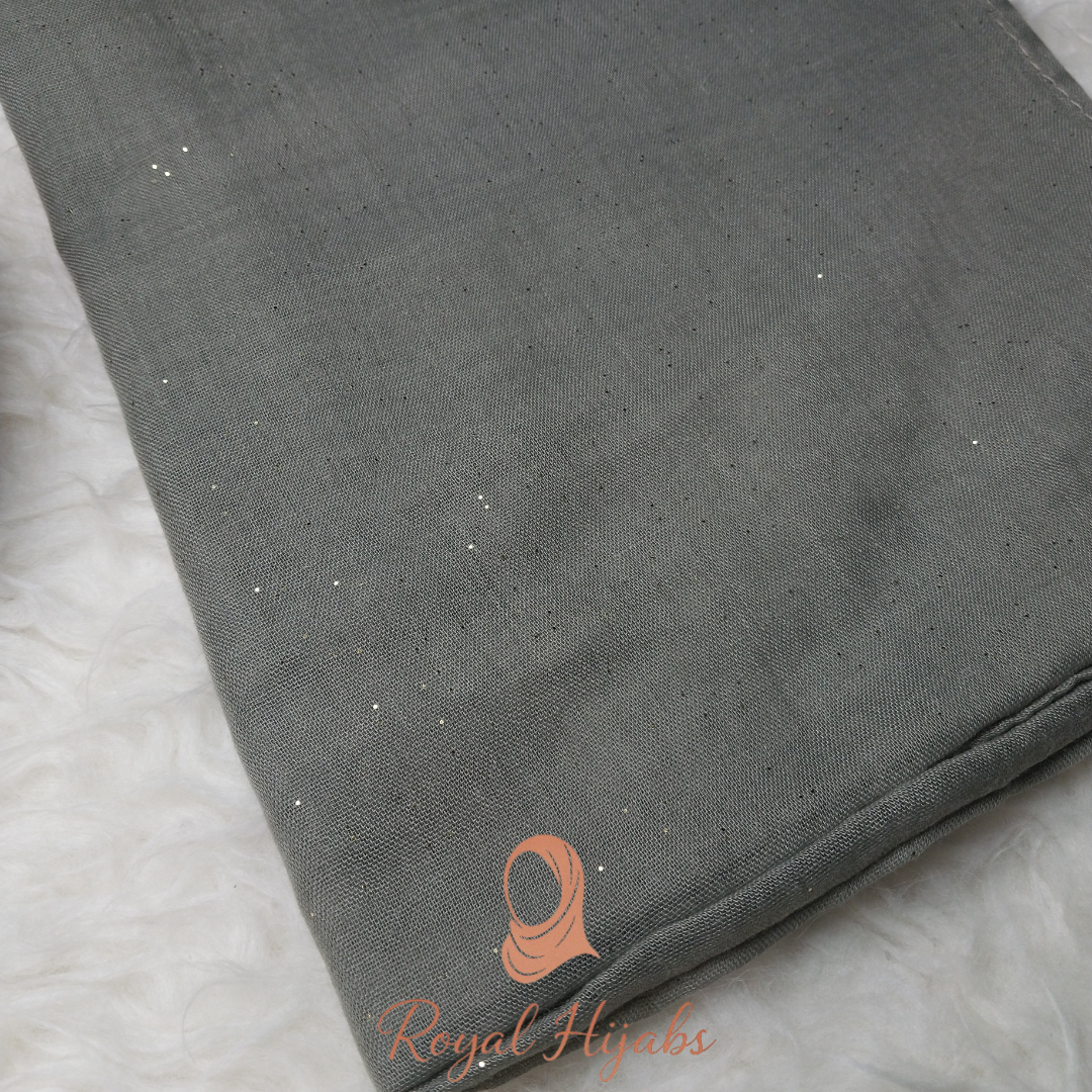 Glitter Lawn Hijab - Ash Gray