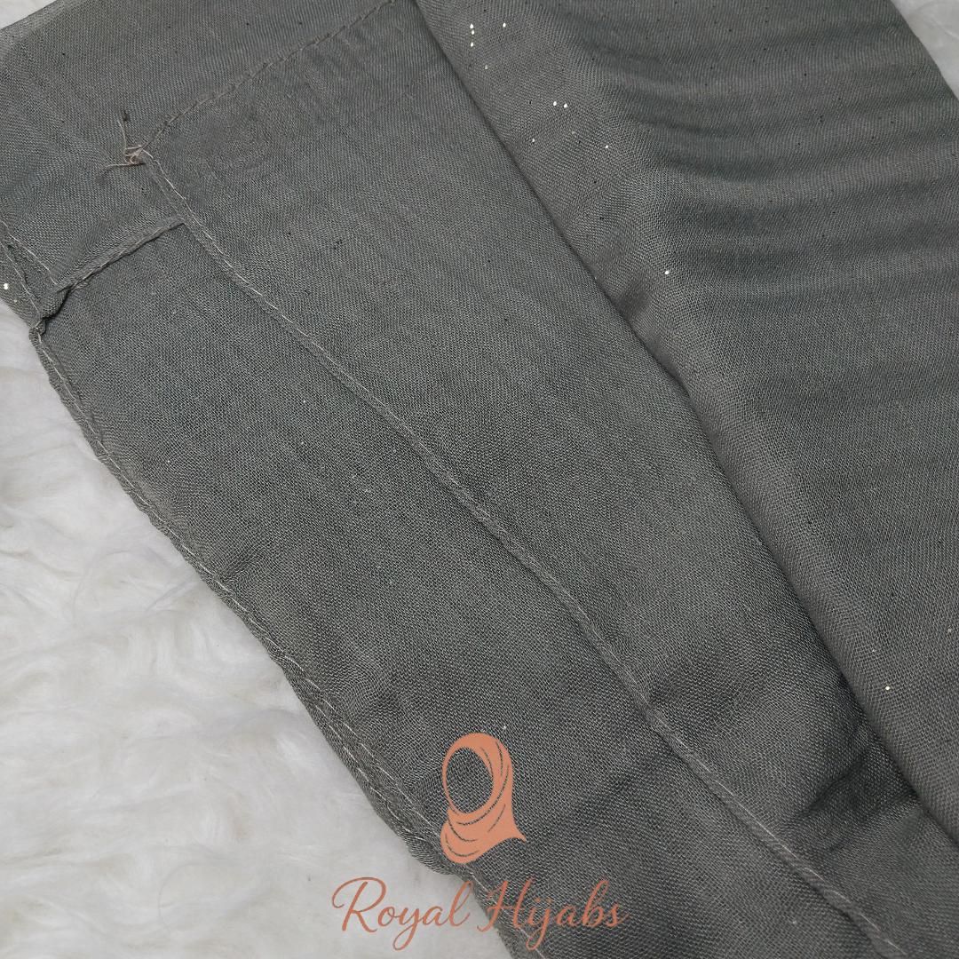 Glitter Lawn Hijab - Ash Gray