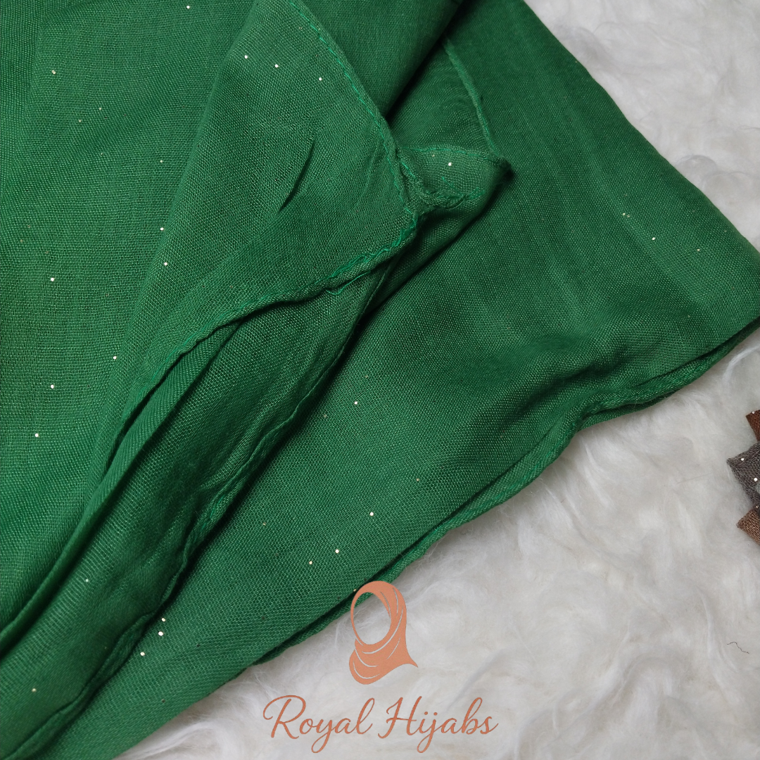 Glitter Lawn Hijab - Green