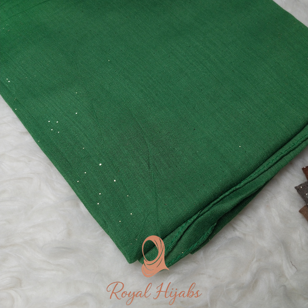 Glitter Lawn Hijab - Green