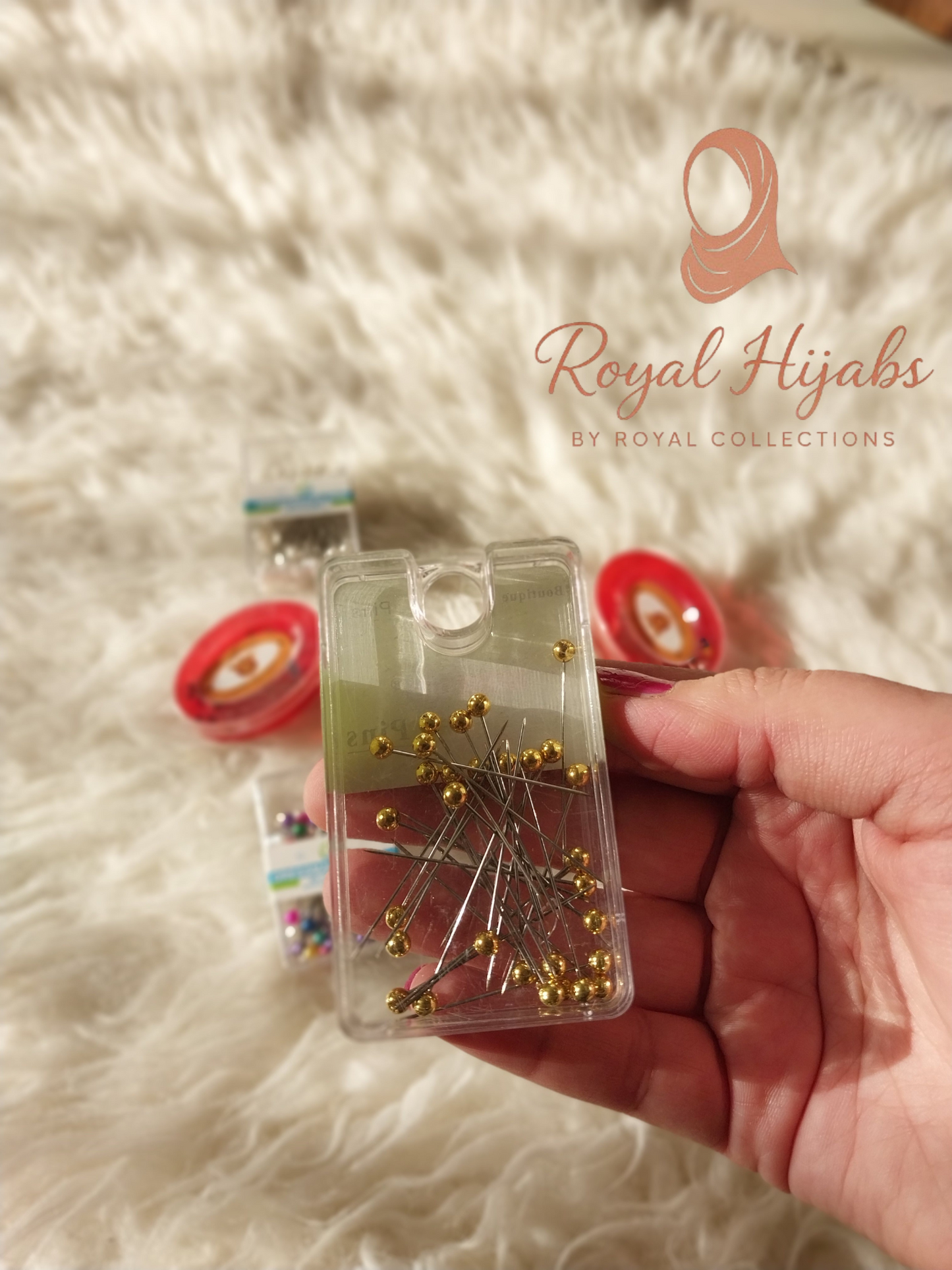 Box Needle Pins Golden