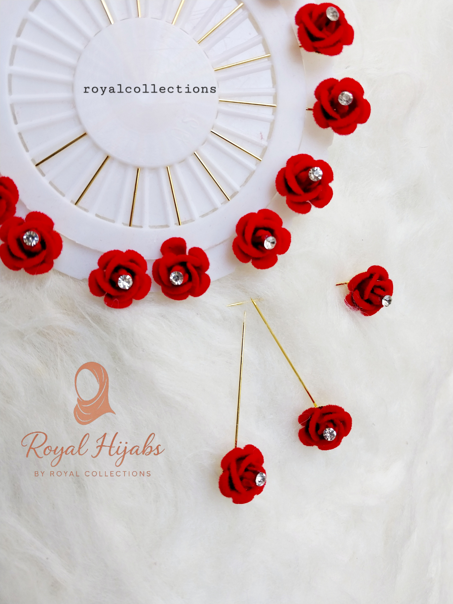 Rose Flower Hijab Pins