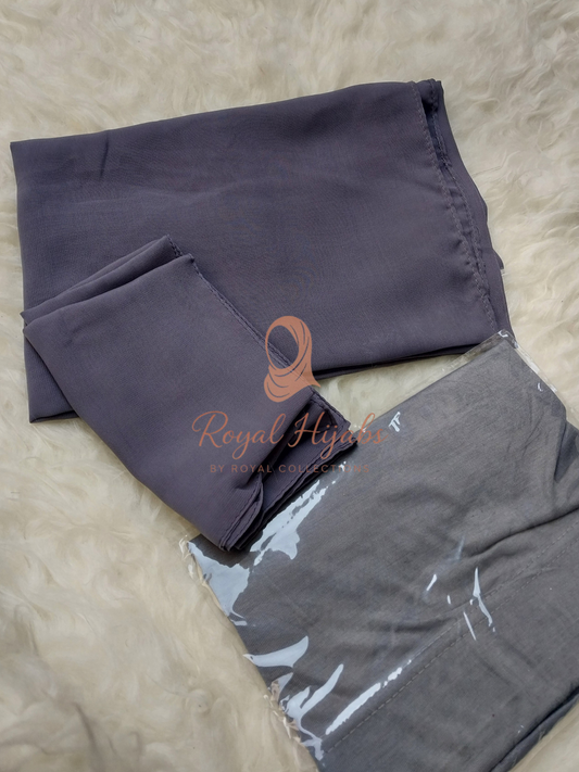 Hijab Naqab & Cap Matching set - Charcoal