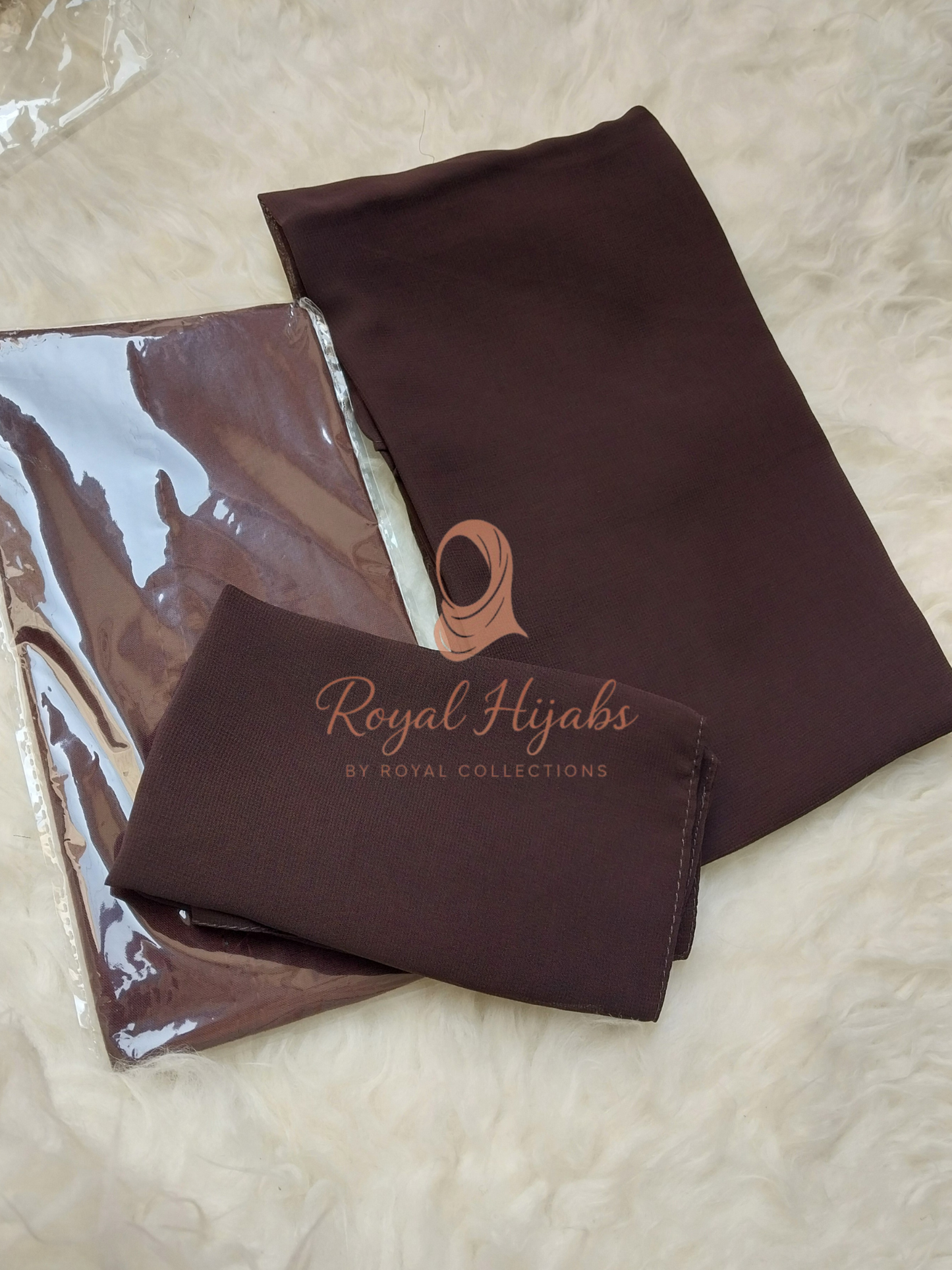 Hijab Naqab & Cap Matching set - Brown