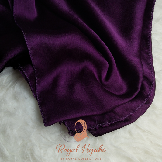 Crinkle Silk Hijab - Purple