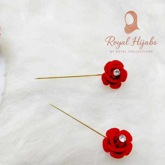 Rose Flower Hijab Pins