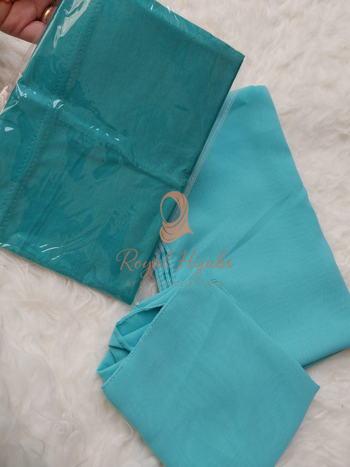 Hijab Naqab & Cap Matching set -  Sky Blue