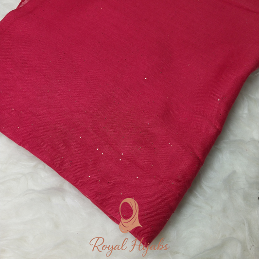 Glitter Lawn Hijab - Cheery Red