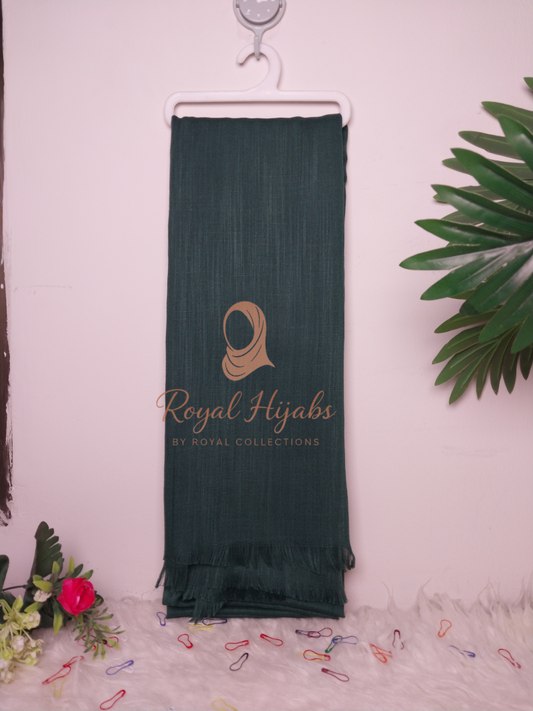 Turkish Lawn Hijab - Dark Green