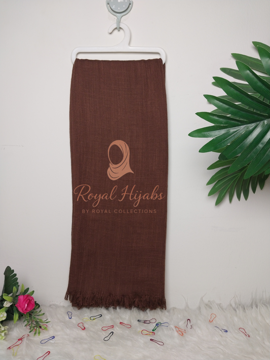 Turkish Lawn Hijab - Dark Brown