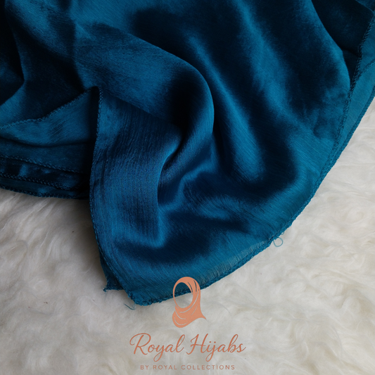 Crinkle Silk Hijab - Zinc