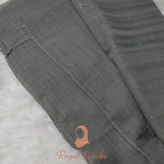 Glitter Lawn Hijab -  Ash Gray