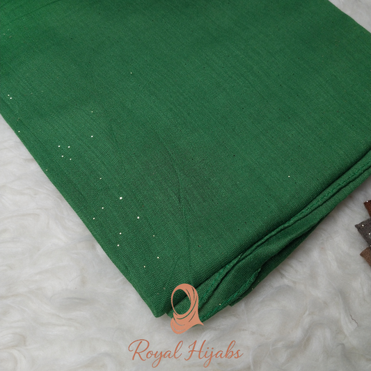 Glitter Lawn Hijab - Green