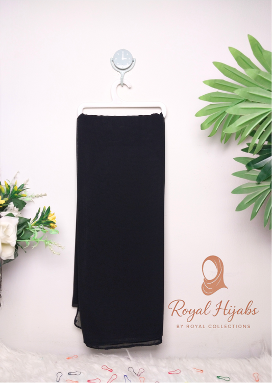 Georgette Chiffon  - Black