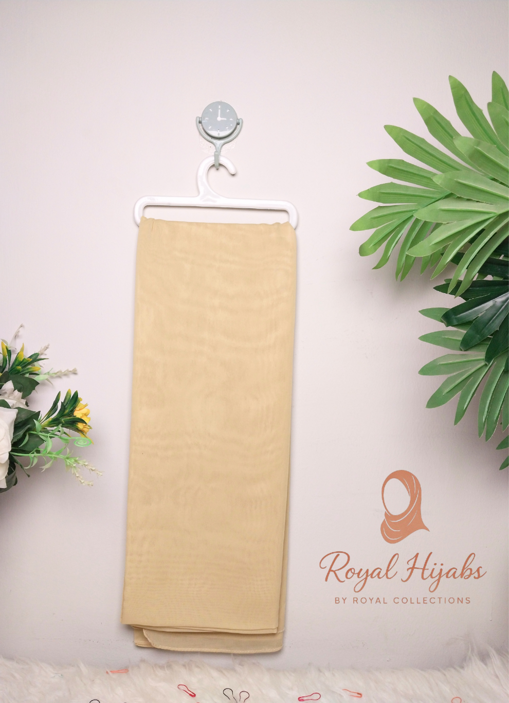 Georgette Chiffon  - Tan