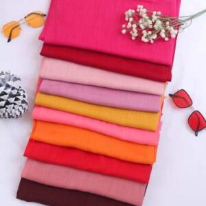 Stack of colorful georgette chiffon hijabs
